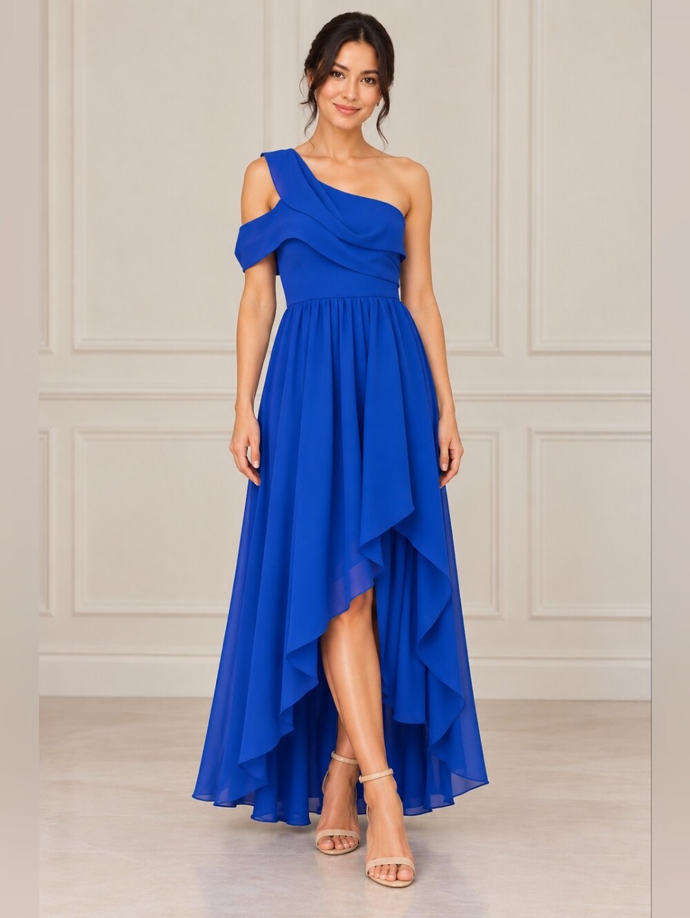 Beautiful Ever New Melbourne Kendra Strap Bodice Dress in Olympian Blue NWT